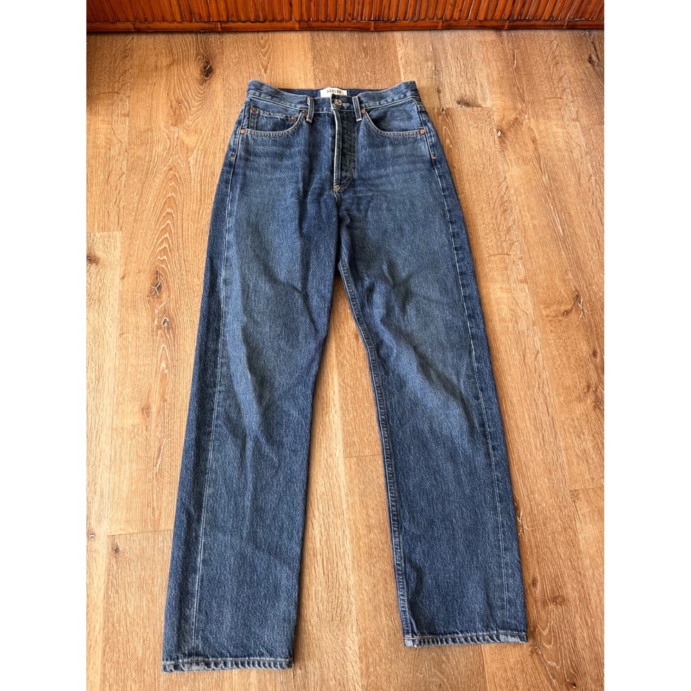 AGOLDE Blue 90's Mid Rise Loose Fit Straight Leg Jeans Size 24